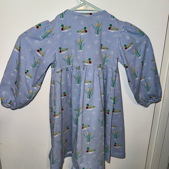 Ishtex Blue Duck Print Kids Dress - Picture 2 of 5